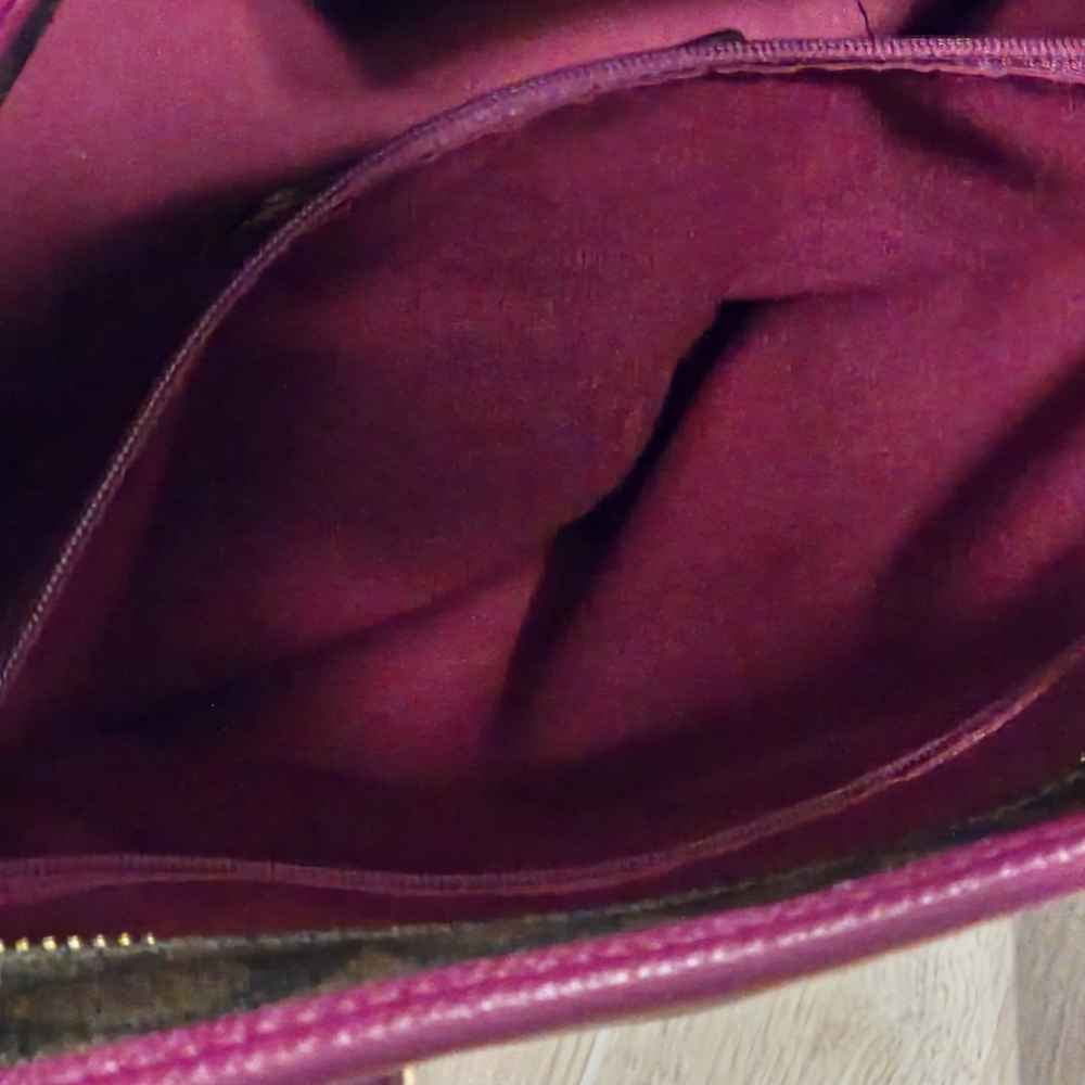 Coach Signature Coach Brown & Fuchsia Tote Bag F34603 - Picture 10 of 10